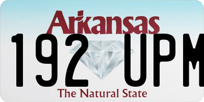 AR license plate 192UPM