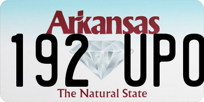 AR license plate 192UPO