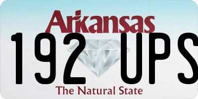AR license plate 192UPS