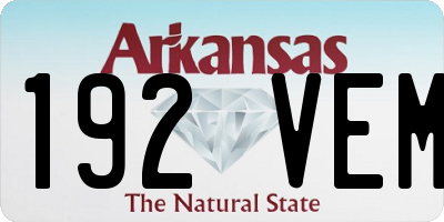 AR license plate 192VEM