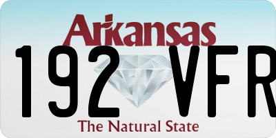 AR license plate 192VFR