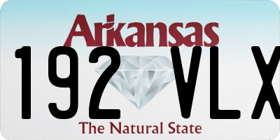 AR license plate 192VLX