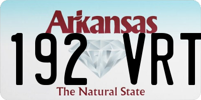 AR license plate 192VRT
