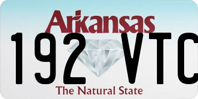 AR license plate 192VTC