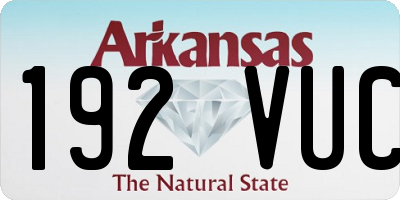 AR license plate 192VUC
