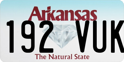 AR license plate 192VUK