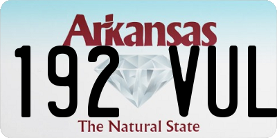 AR license plate 192VUL