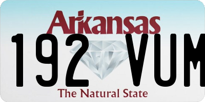 AR license plate 192VUM