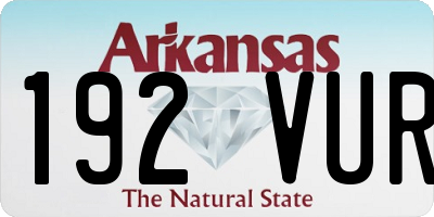 AR license plate 192VUR