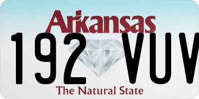 AR license plate 192VUV