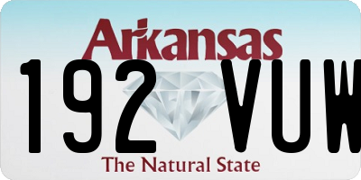 AR license plate 192VUW