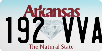 AR license plate 192VVA
