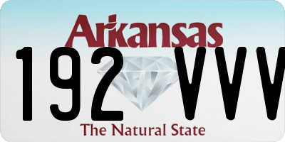 AR license plate 192VVV