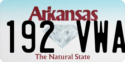 AR license plate 192VWA