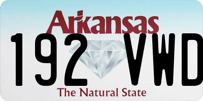 AR license plate 192VWD