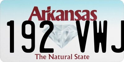 AR license plate 192VWJ
