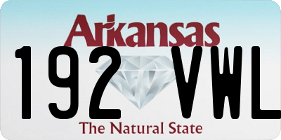 AR license plate 192VWL