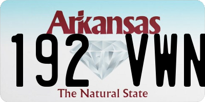 AR license plate 192VWN