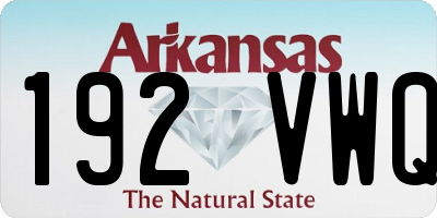 AR license plate 192VWQ