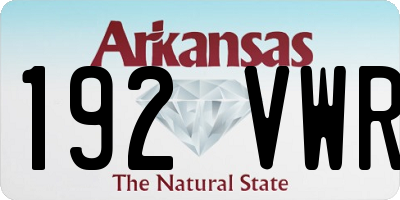 AR license plate 192VWR