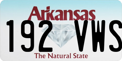 AR license plate 192VWS