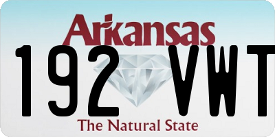 AR license plate 192VWT