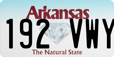 AR license plate 192VWY