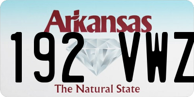 AR license plate 192VWZ