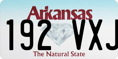 AR license plate 192VXJ