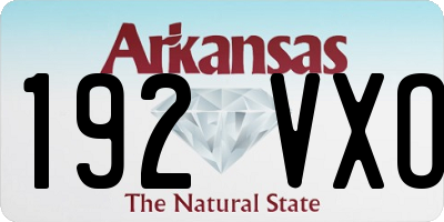 AR license plate 192VXO