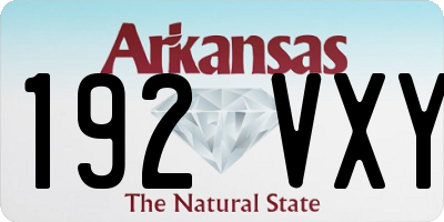 AR license plate 192VXY