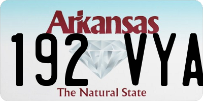 AR license plate 192VYA