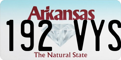 AR license plate 192VYS