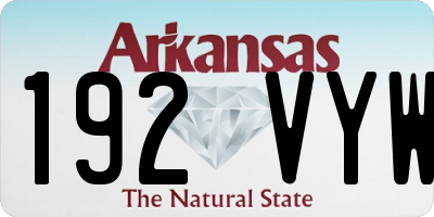 AR license plate 192VYW