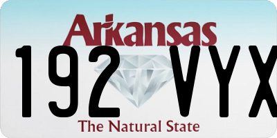 AR license plate 192VYX