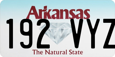 AR license plate 192VYZ