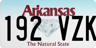 AR license plate 192VZK