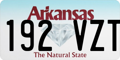 AR license plate 192VZT