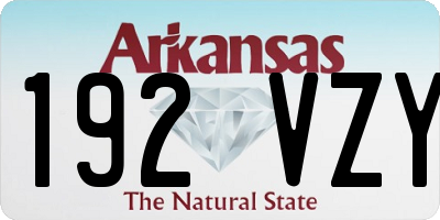 AR license plate 192VZY