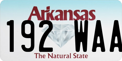AR license plate 192WAA