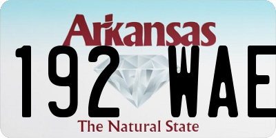 AR license plate 192WAE