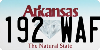 AR license plate 192WAF