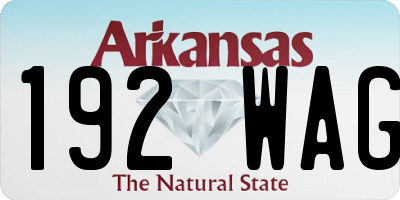 AR license plate 192WAG