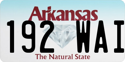 AR license plate 192WAI