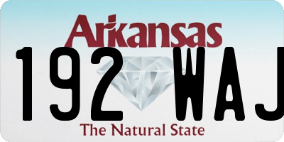 AR license plate 192WAJ