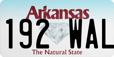 AR license plate 192WAL