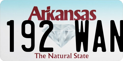 AR license plate 192WAN