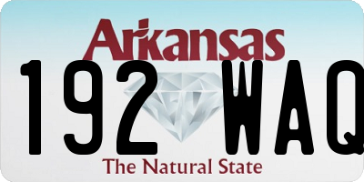 AR license plate 192WAQ