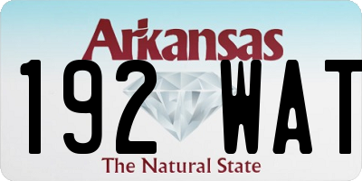 AR license plate 192WAT