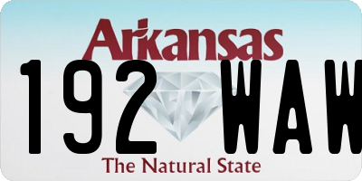AR license plate 192WAW